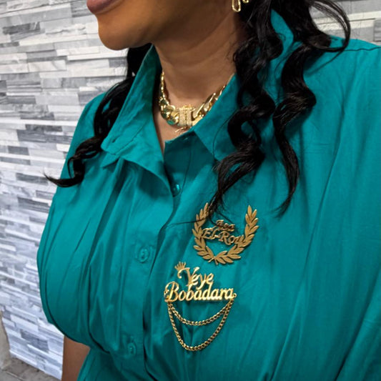 Custom Name Chain Brooch
