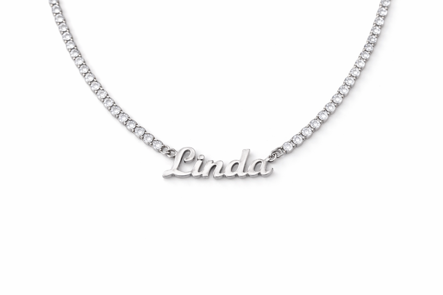 PERSONALIZED TENNIS NAME NECKLACE – Custom Crystal Name Necklace