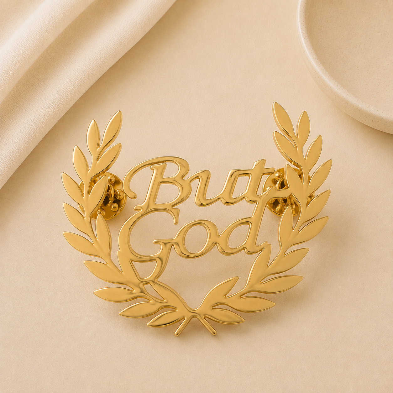 BUT GOD- WREATH BROOCH