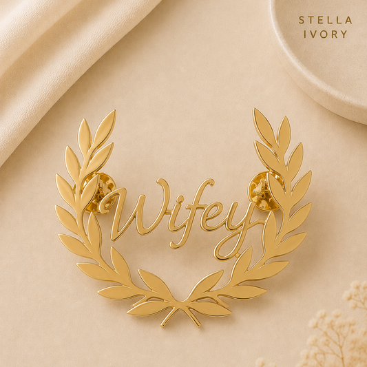 WIFEY LAUREL BROOCH