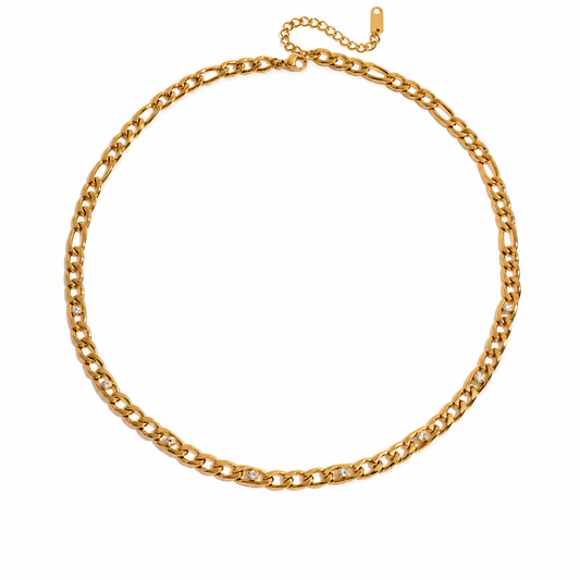 DINA CRYSTAL LINK NECKLACE