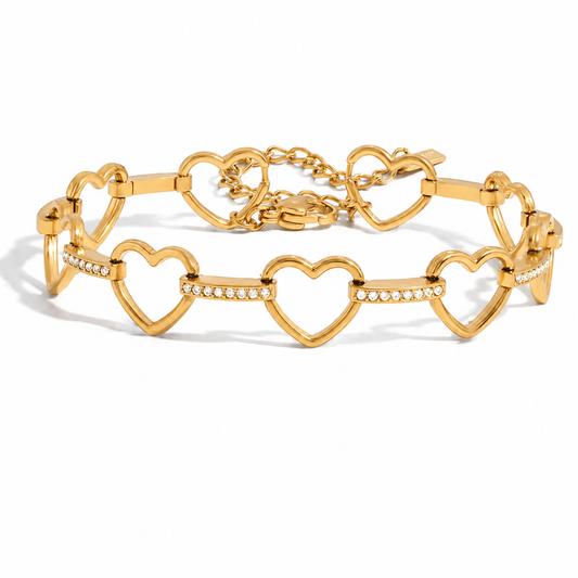 EVERLY HEART LINK BRACELET