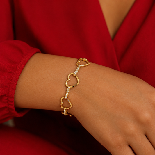 EVERLY HEART LINK BRACELET