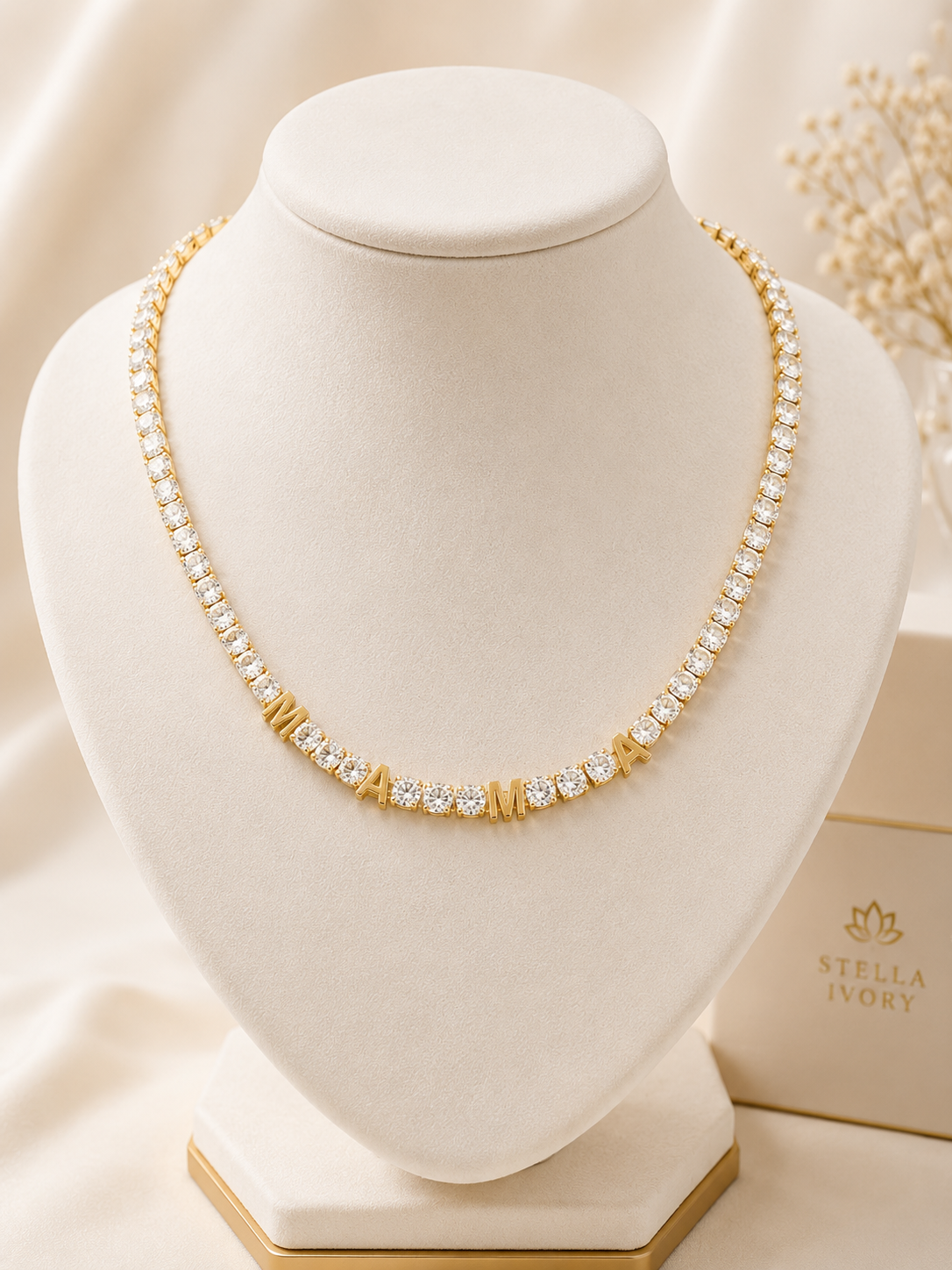 ÉTOILE “MAMA” TENNIS NAME NECKLACE