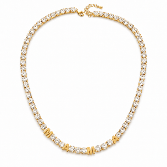 ÉTOILE “MAMA” TENNIS NAME NECKLACE