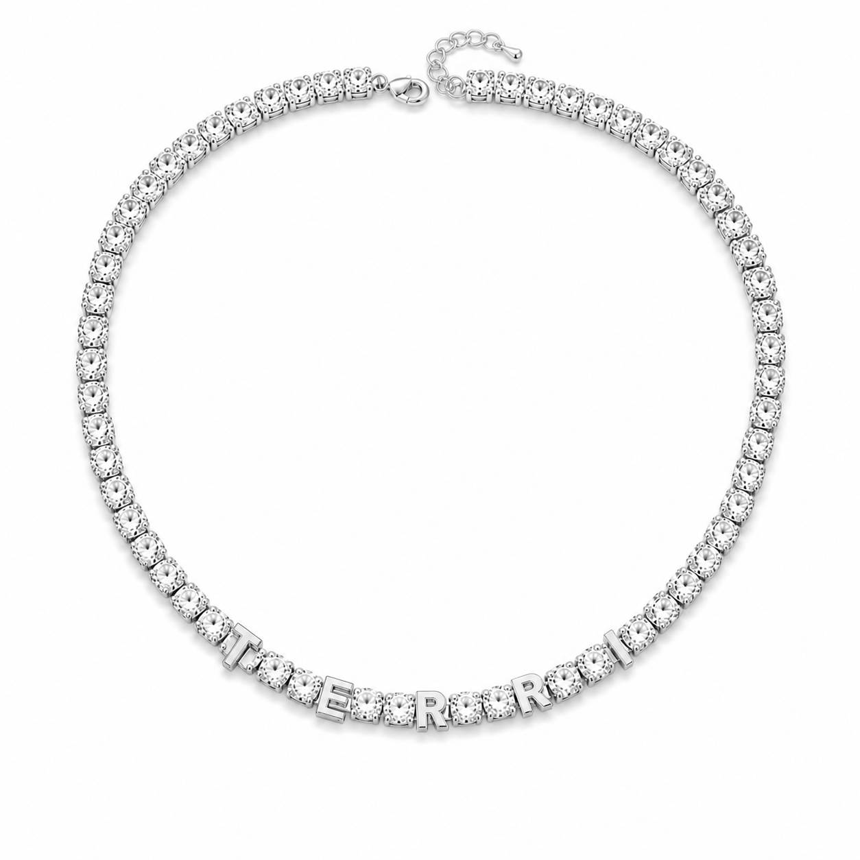 ÉTOILE CUSTOM TENNIS LETTER NECKLACE