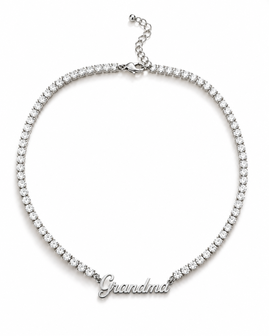 GRANDMA TENNIS CRYSTAL NAME NECKLACE