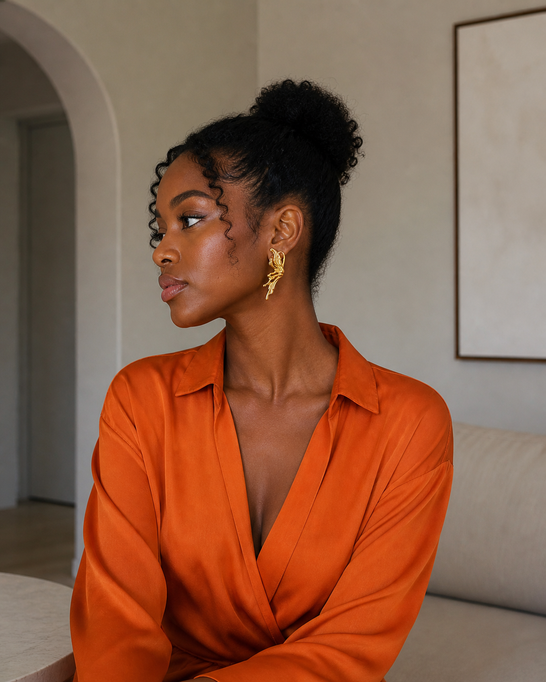 LUMIÈRE SCULPTED STATEMENT EARRINGS
