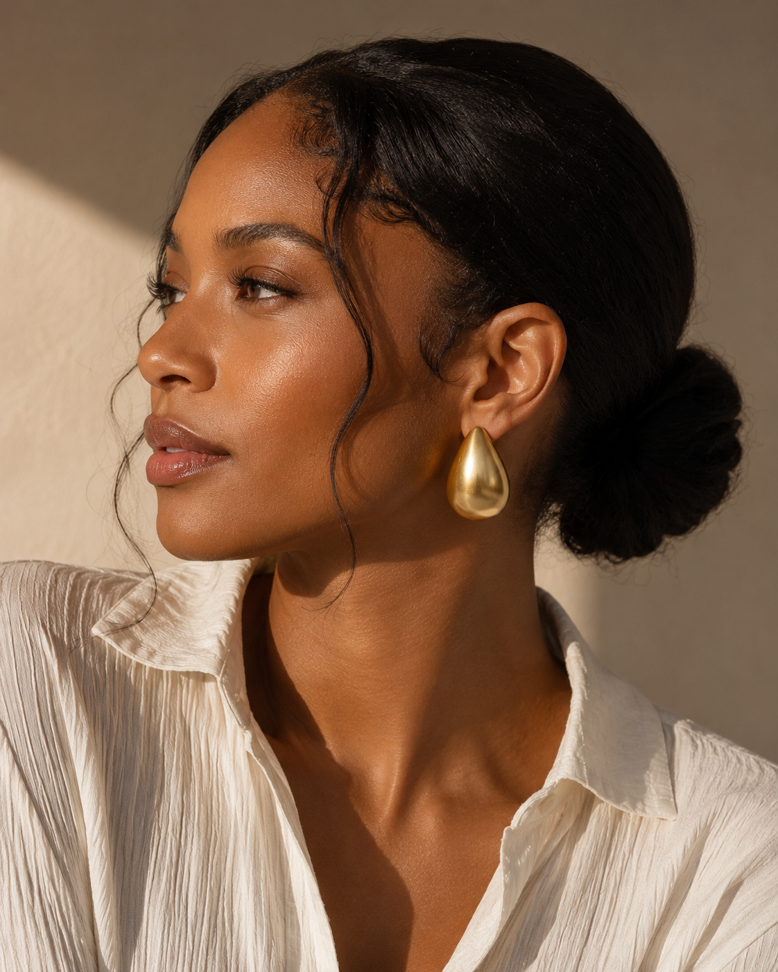LISA BRUSHED GOLD EARRINGS