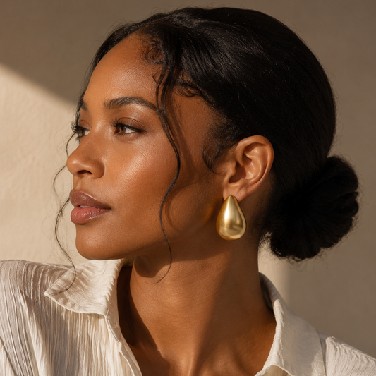 LISA BRUSHED GOLD EARRINGS