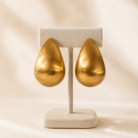 LISA BRUSHED GOLD EARRINGS