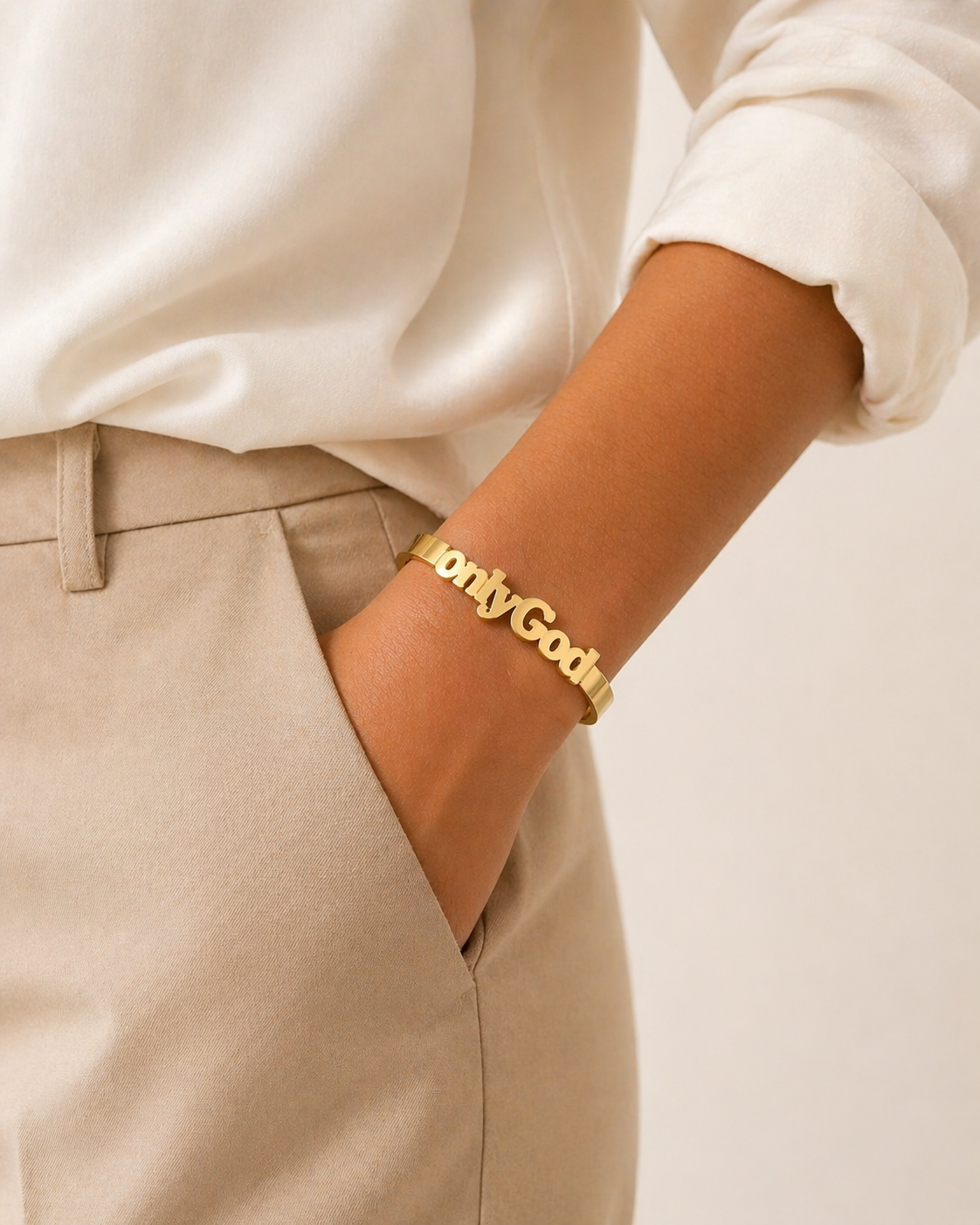 SIGNATURE “onlyGod” FAITH CUFF BRACELET