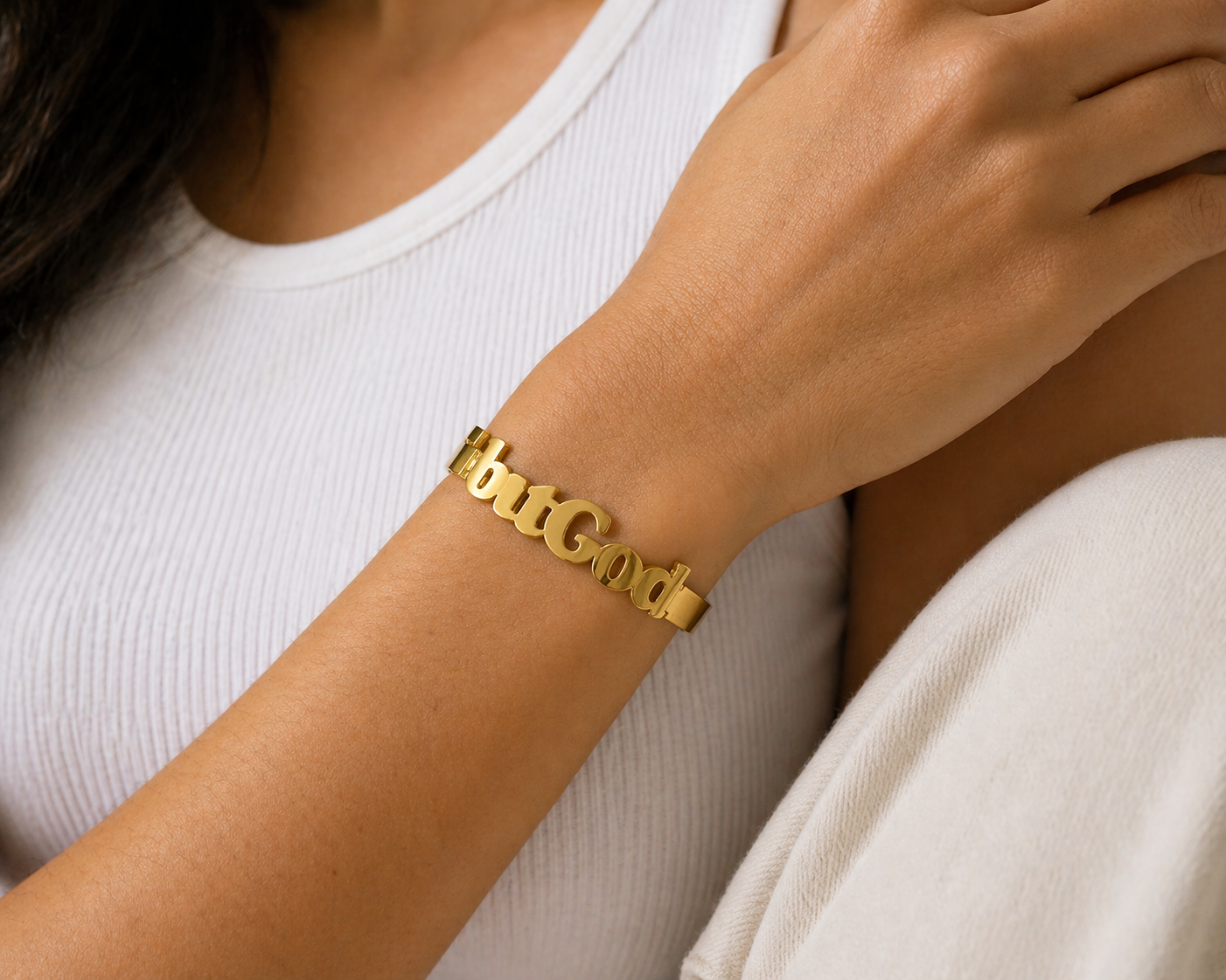 SIGNATURE “butGod” FAITH CUFF BRACELET