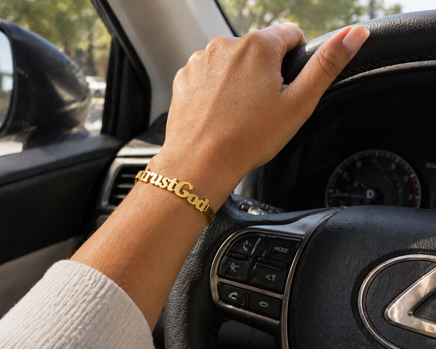 SIGNATURE “trustGod” FAITH CUFF BRACELET