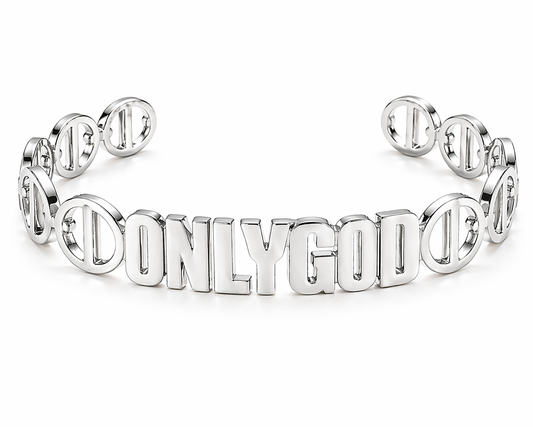 LUMIÈRE “onlyGod” LINK CRYSTAL BRACELET| Faith-Inspired Statement Bracelet