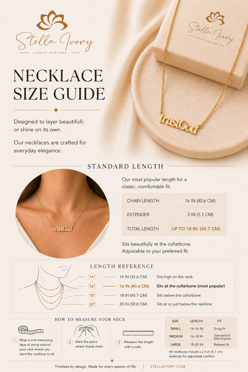 LUMIÈRE “trustGod” CRYSTAL NAME NECKLACE | Faith-Inspired Gold Necklace