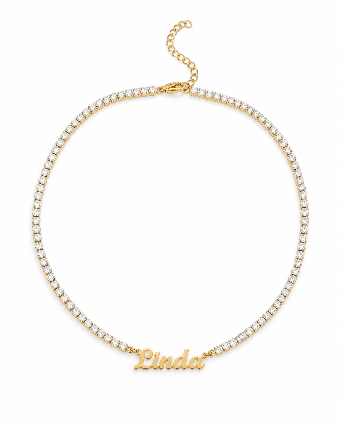PERSONALIZED TENNIS NAME NECKLACE – Custom Crystal Name Necklace