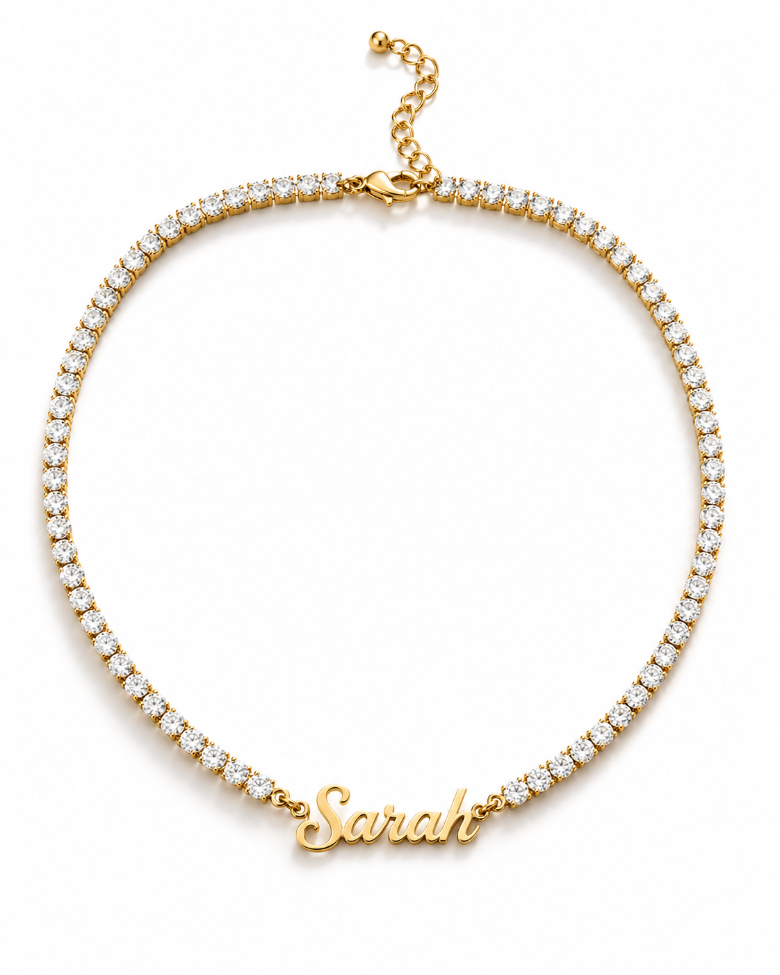 PERSONALIZED TENNIS NAME NECKLACE – Custom Crystal Name Necklace