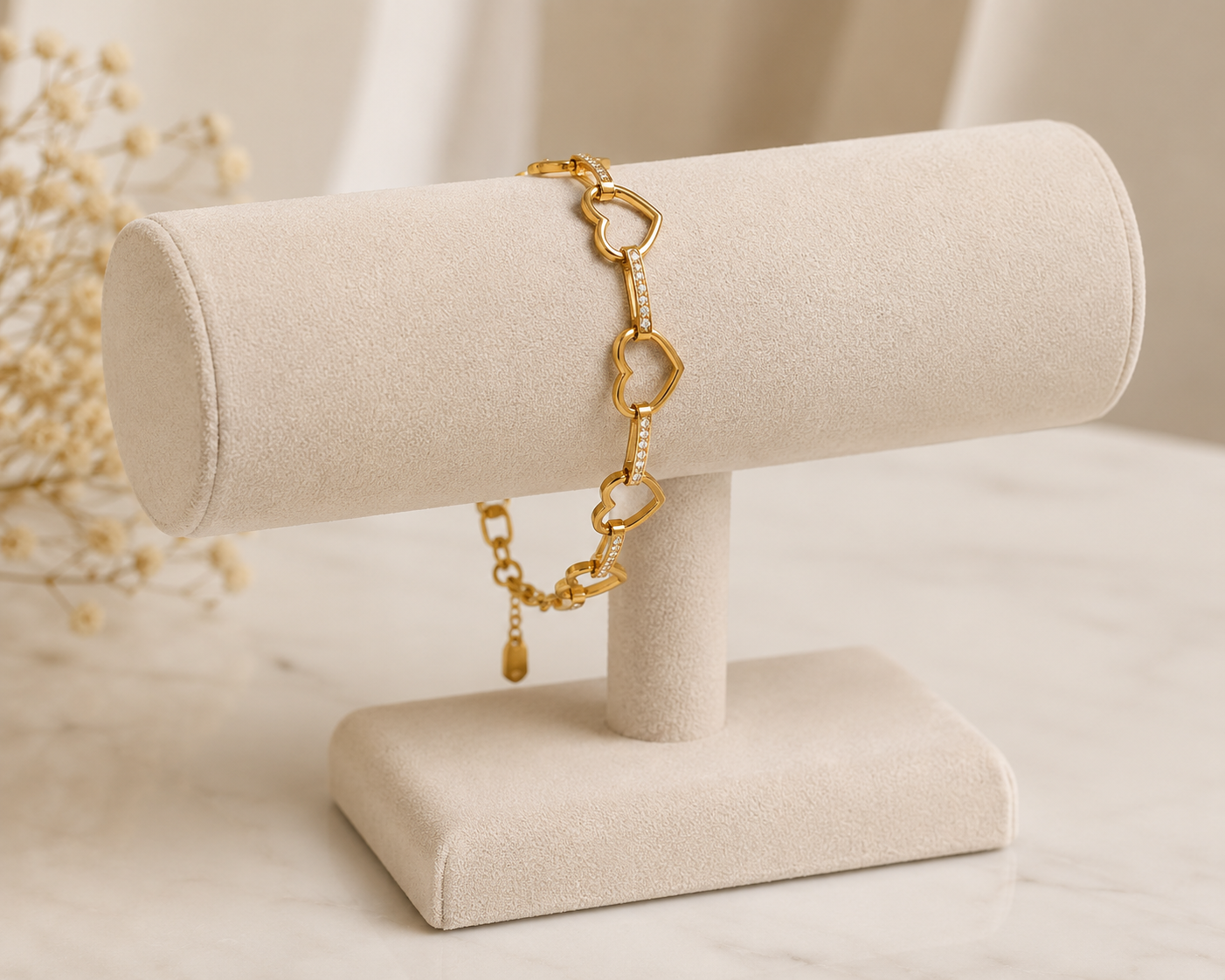 EVERLY HEART LINK BRACELET