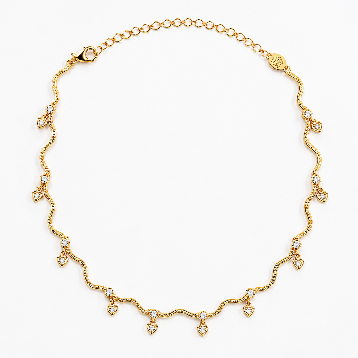 AMOURA CRYSTAL HEART NECKLACE