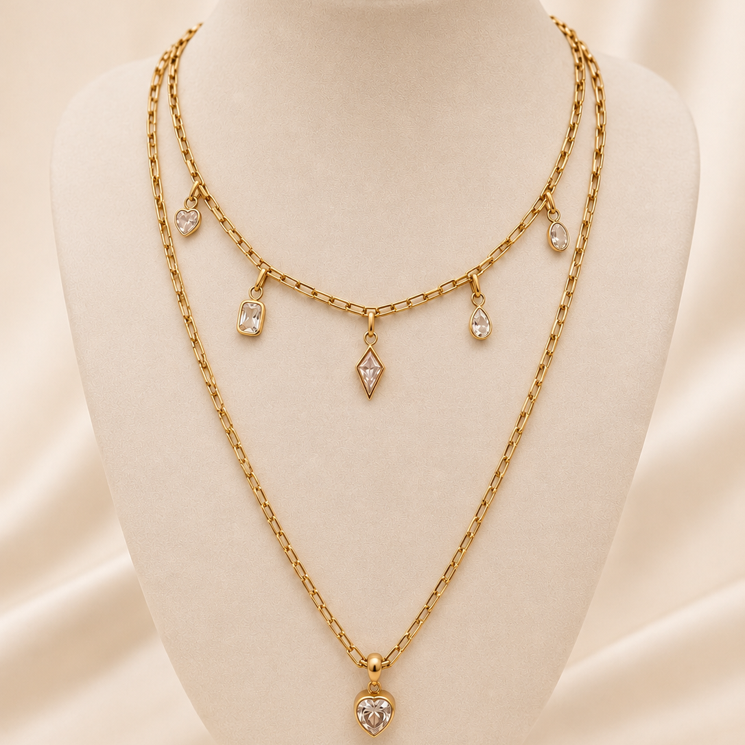 AMINA LAYERED NECKLACE STACK
