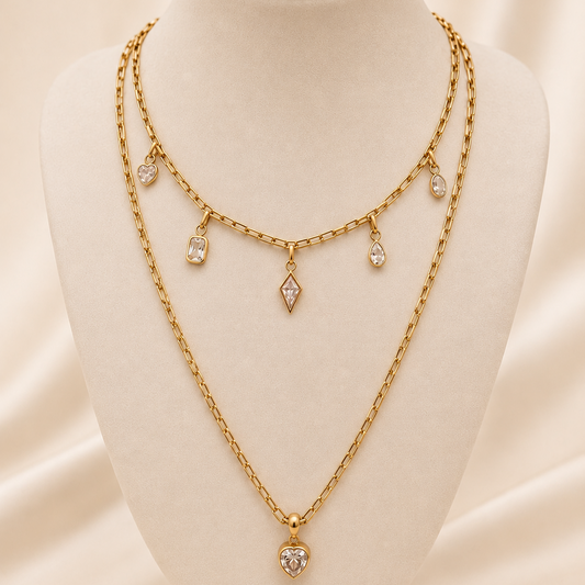 AMINA LAYERED NECKLACE STACK