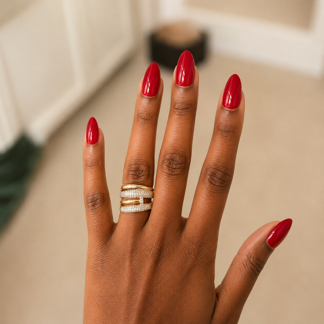 NOLA SCULPTURAL CRYSTAL RING