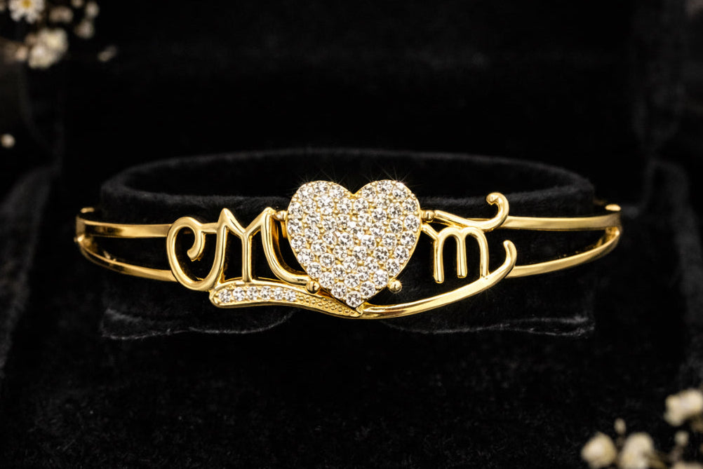 MOM HEART CRYSTAL BRACELET