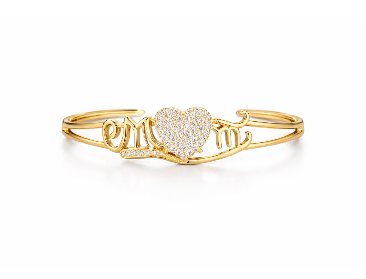 MOM HEART CRYSTAL BRACELET