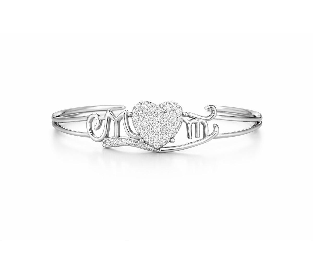 MOM HEART CRYSTAL BRACELET
