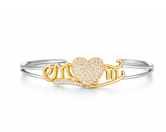 MOM HEART CRYSTAL BRACELET