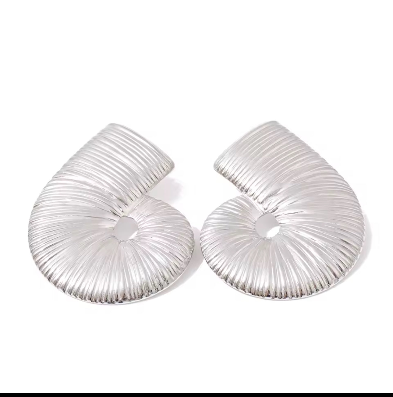 SOLENE SPIRAL STATEMENT EARRINGS