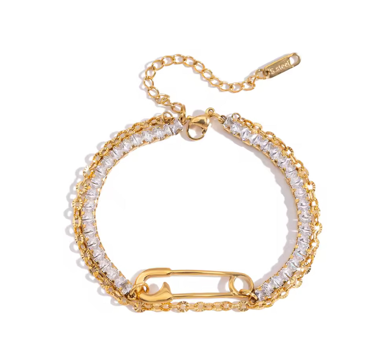 LIORA PIN CRYSTAL BRACELET