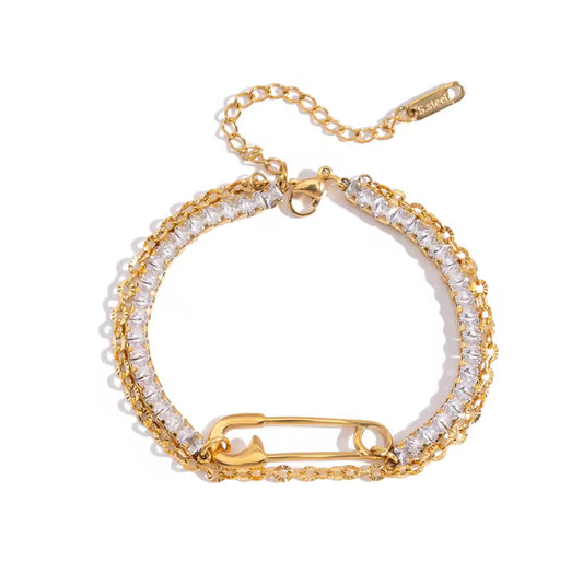 LIORA PIN CRYSTAL BRACELET