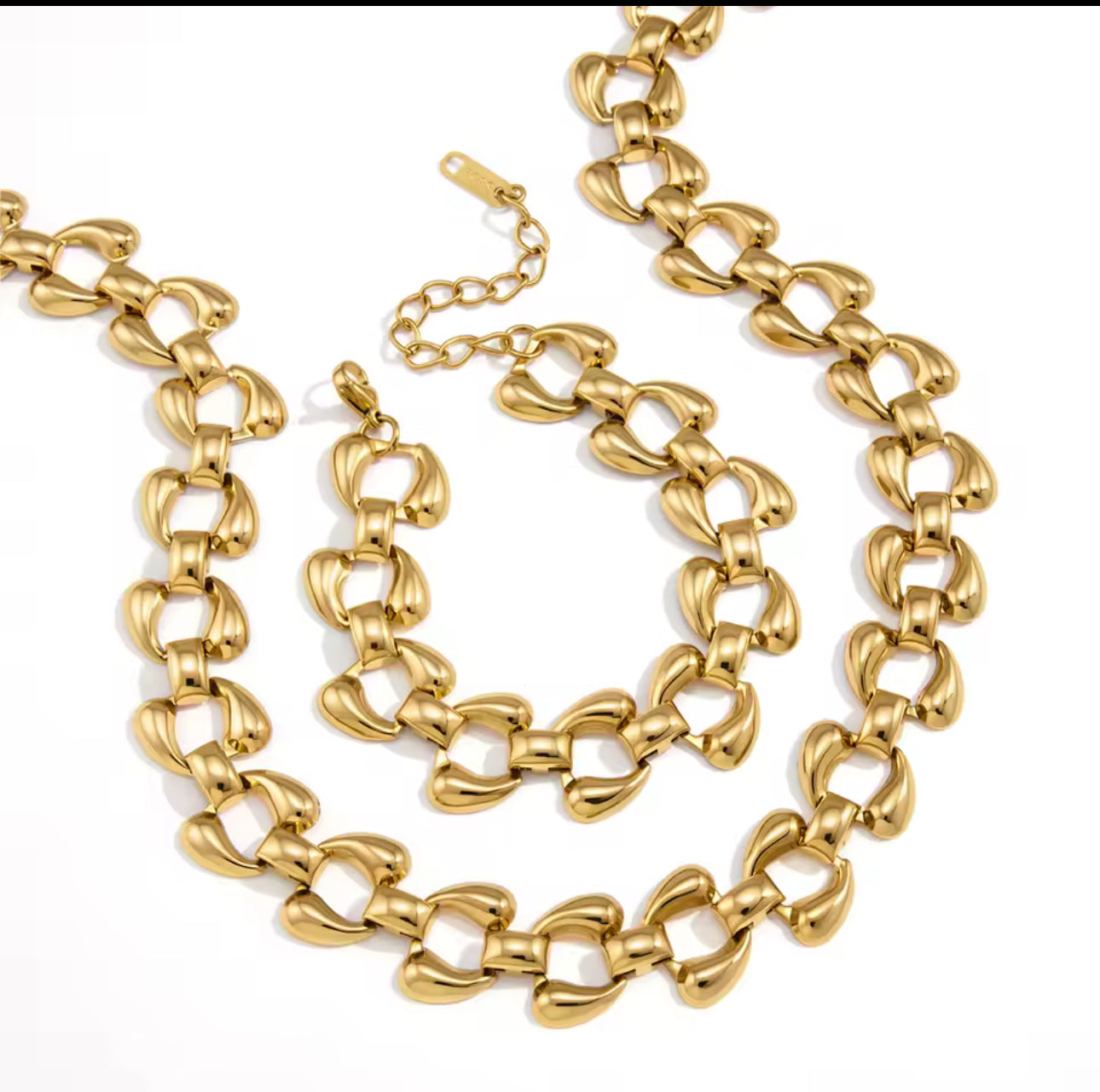 MARISOL LINK NECKLACE AND BRACELET SET