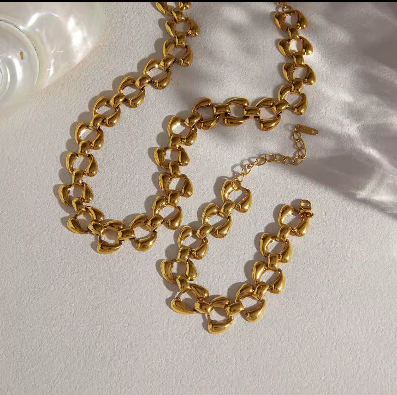 MARISOL LINK NECKLACE AND BRACELET SET