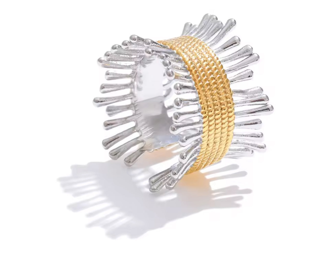 DEMI TWO-TONE STATEMENT RING