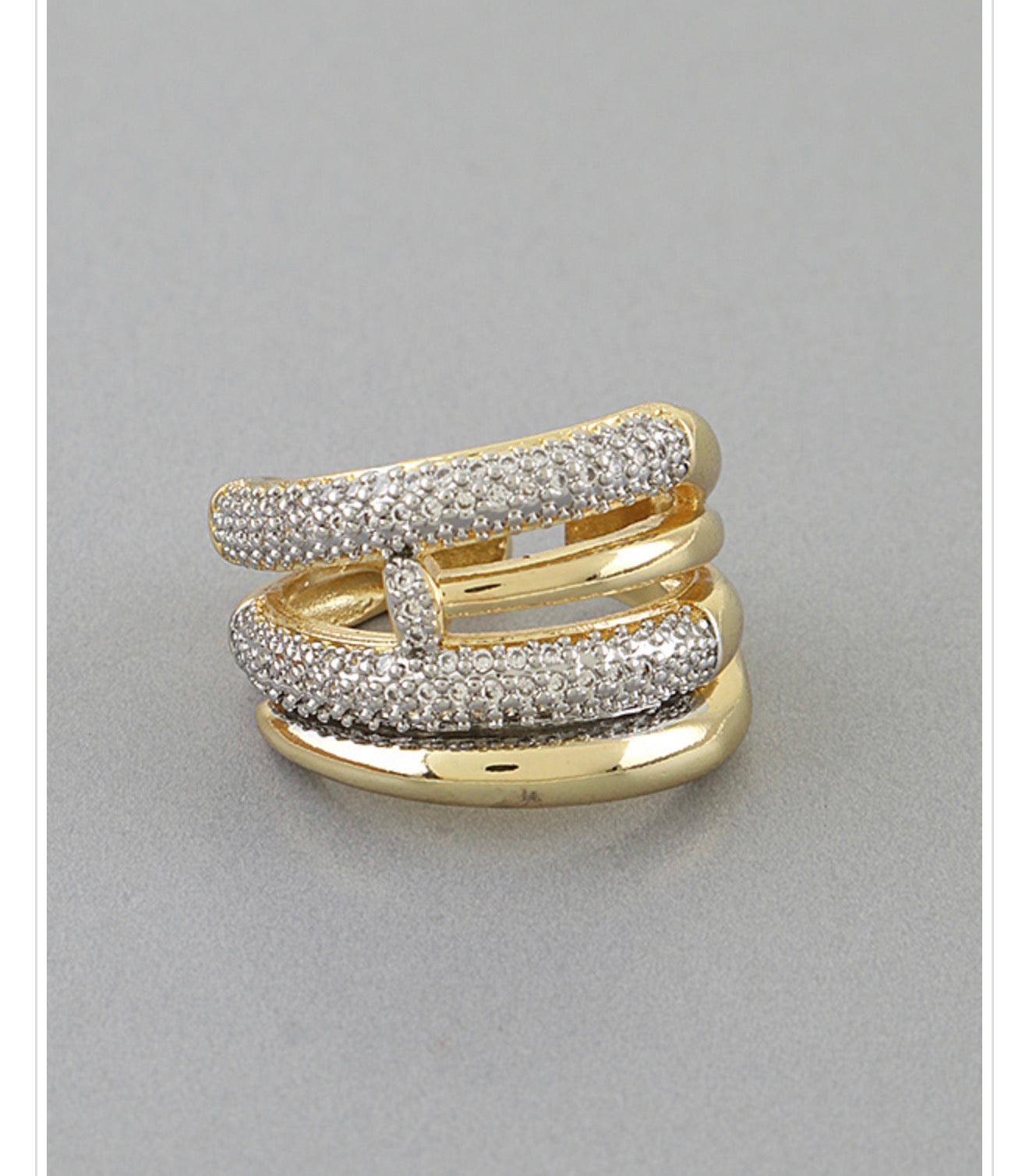 NOLA SCULPTURAL CRYSTAL RING