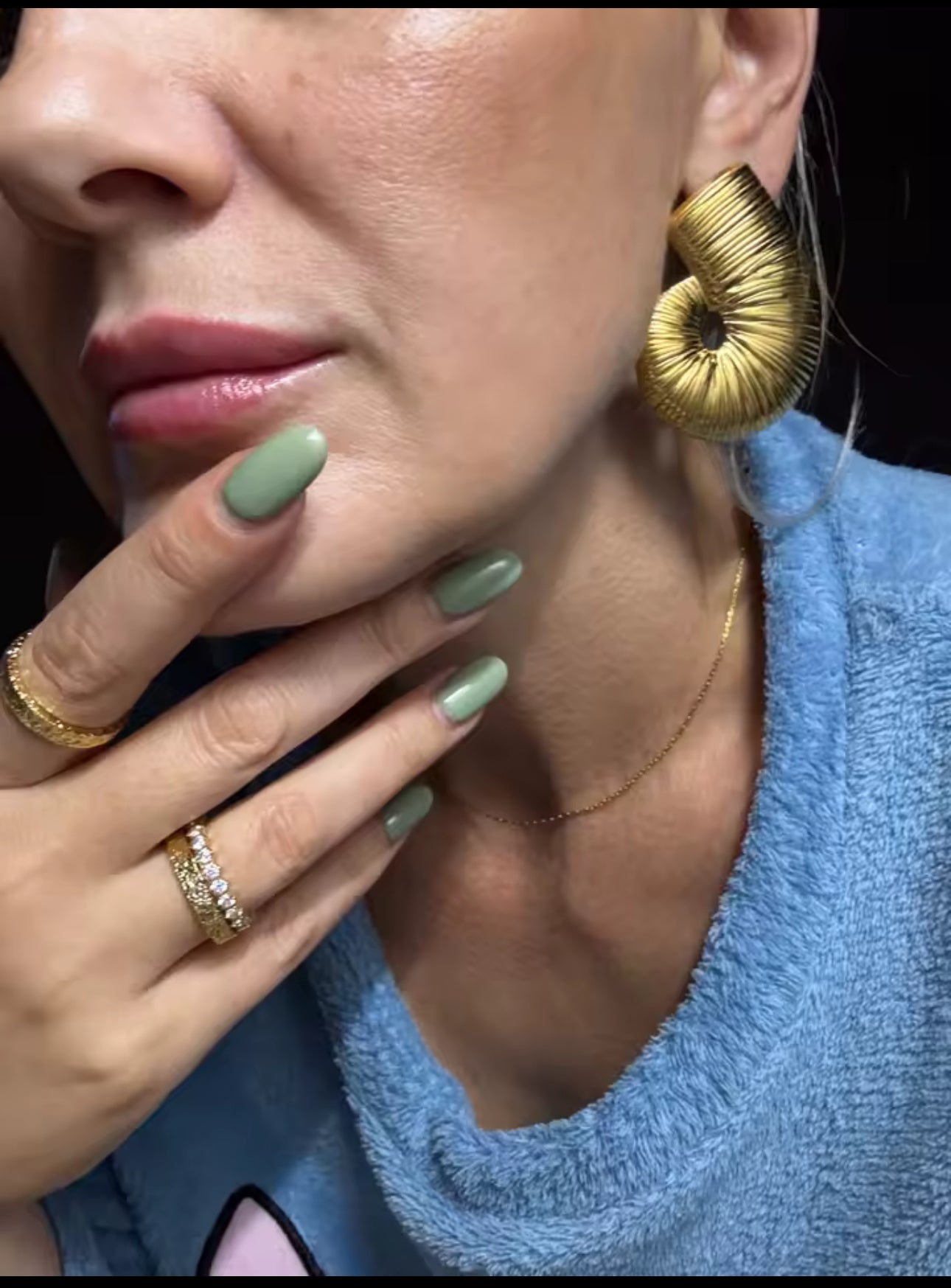 SOLENE SPIRAL STATEMENT EARRINGS