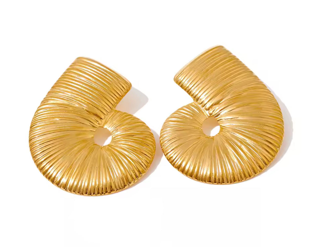 SOLENE SPIRAL STATEMENT EARRINGS