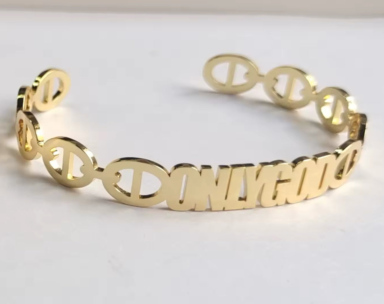 only God link bracelet crystal faith inspired jewelry