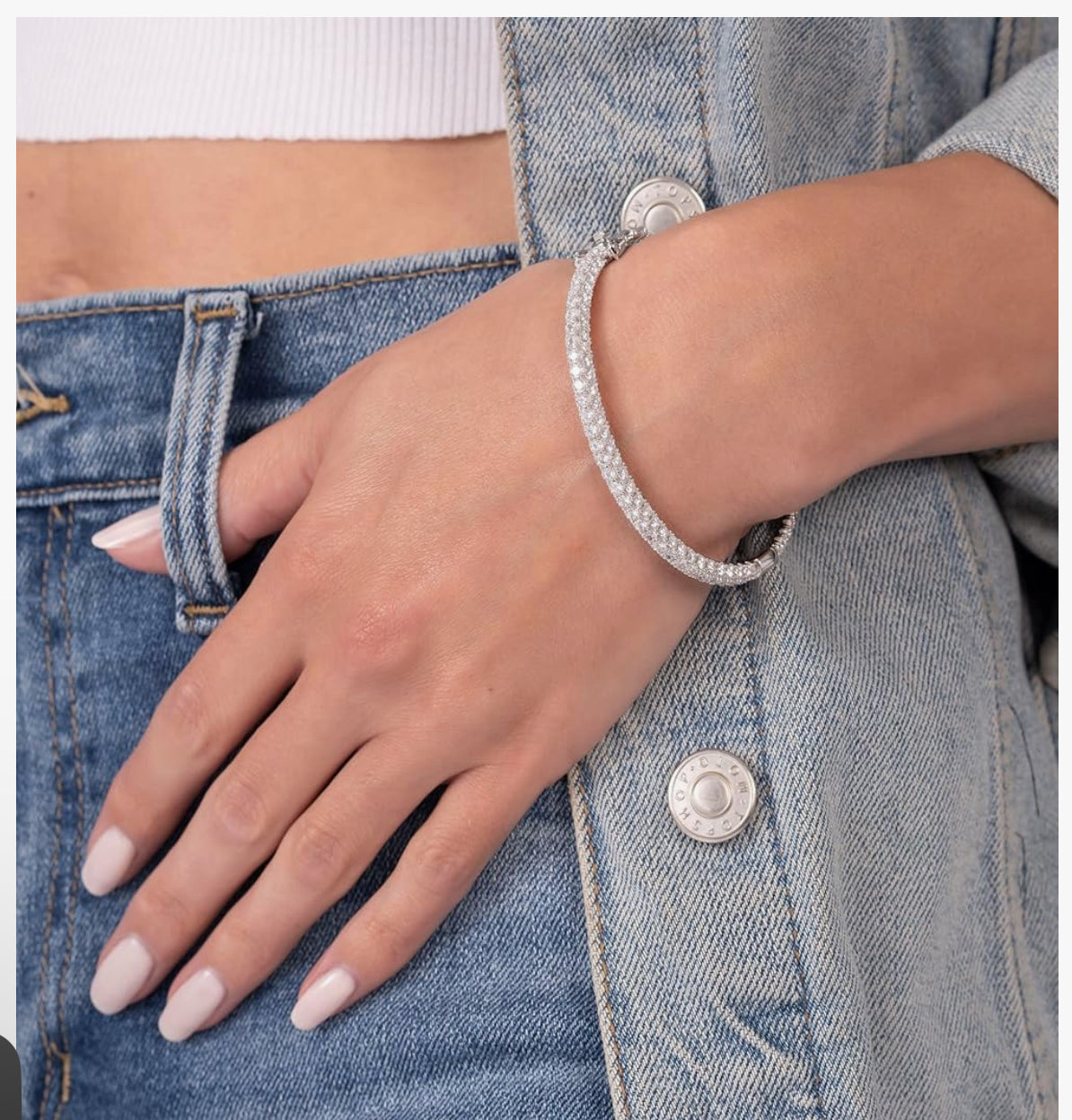 ELAN PAVE SIMULATED DIAMOND BANGLE