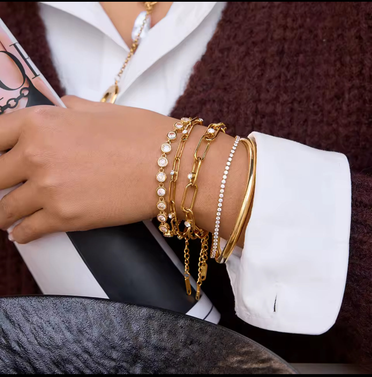 ISLA CRYSTAL LINK BRACELET