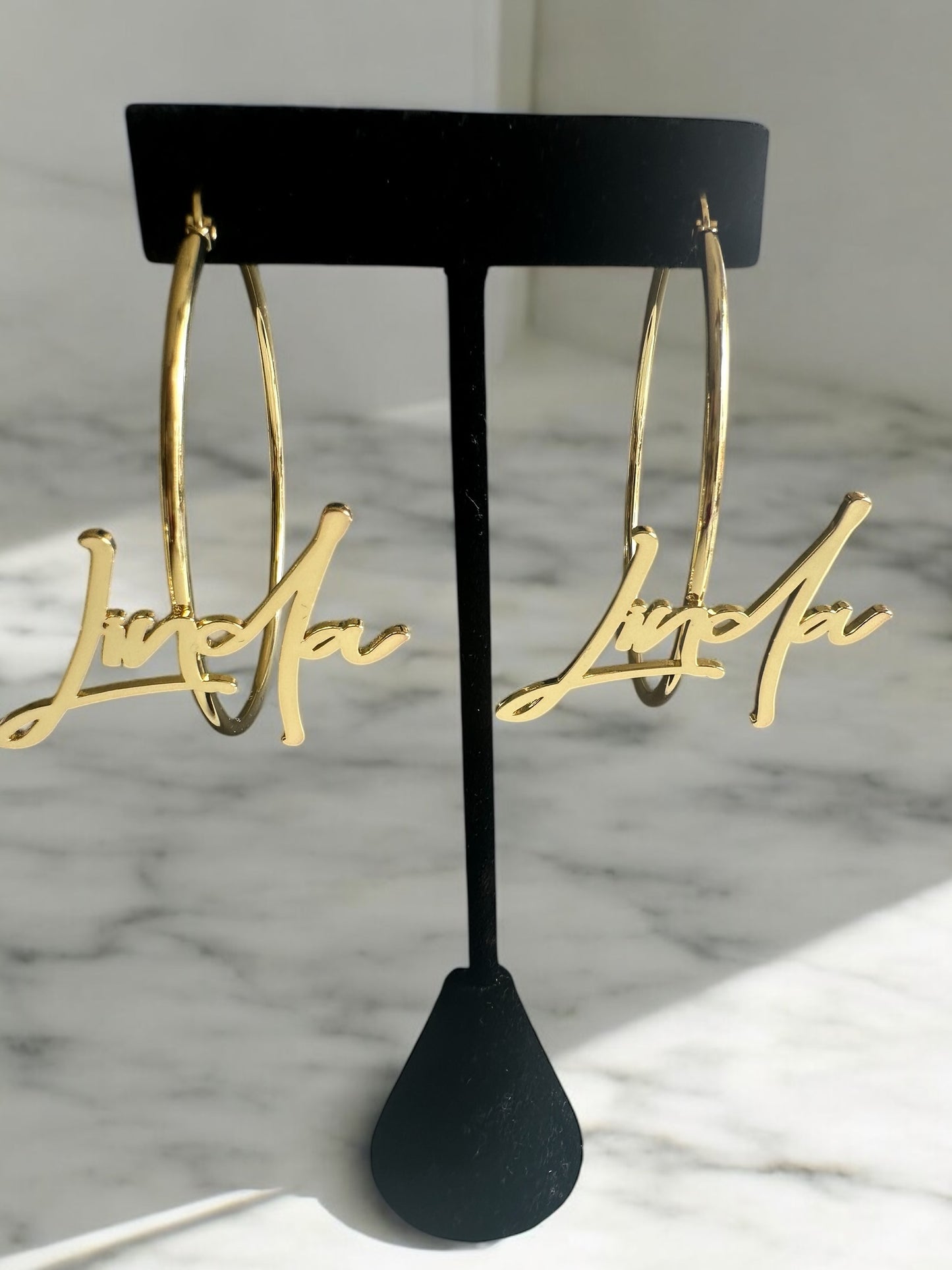 Name Hoop Earrings My Store 