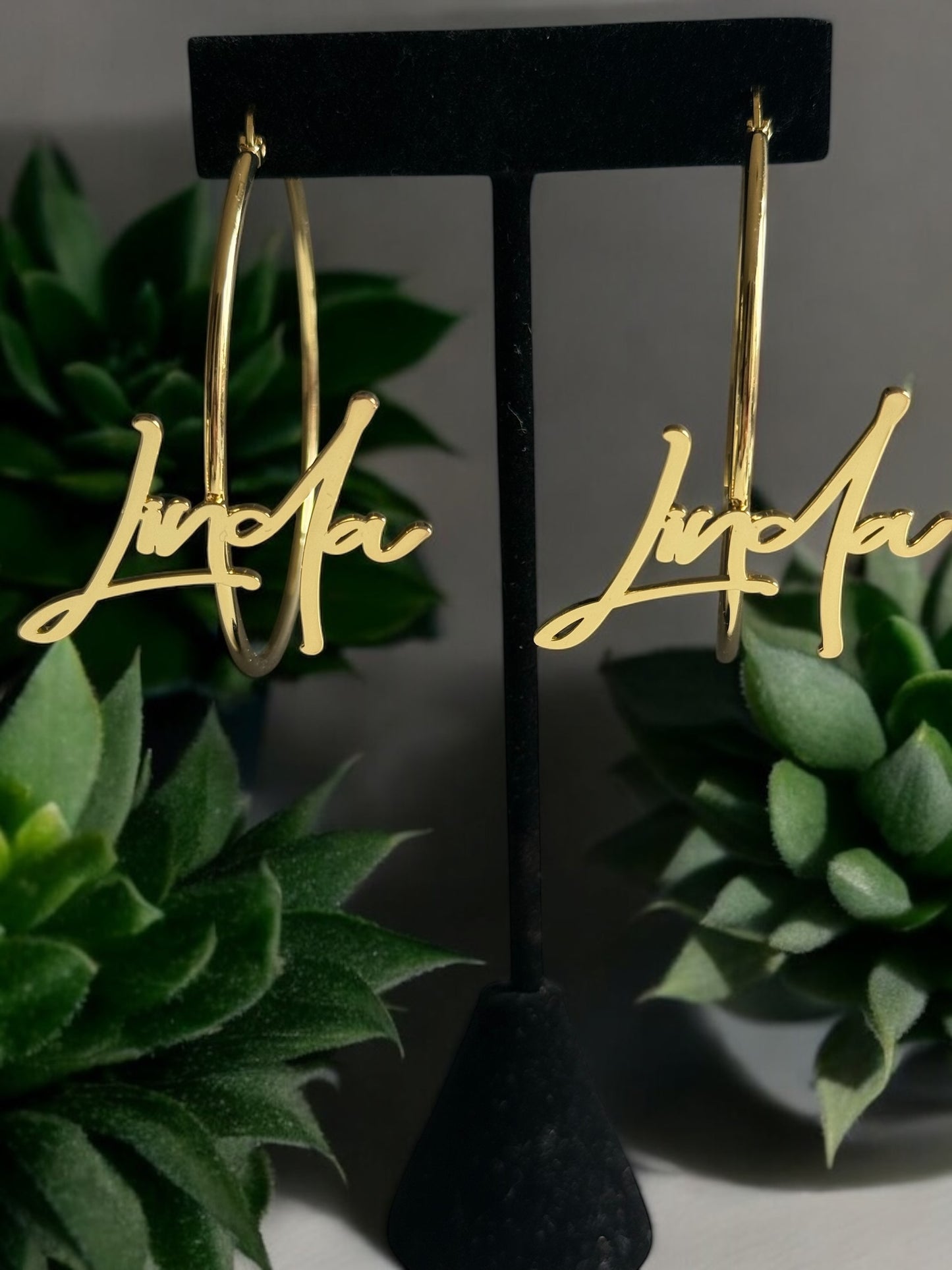 Name Hoop Earrings My Store 