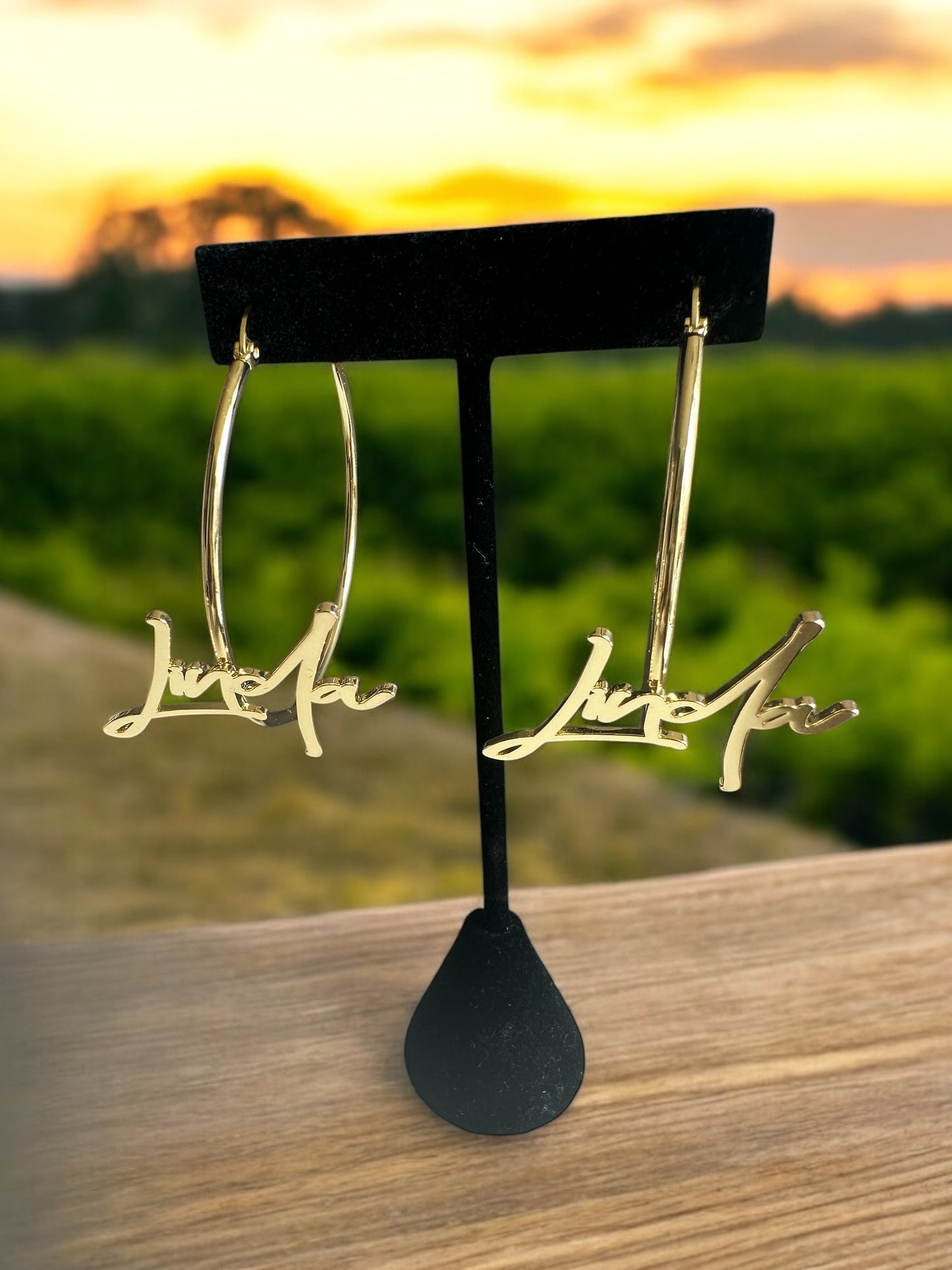 Name Hoop Earrings My Store 
