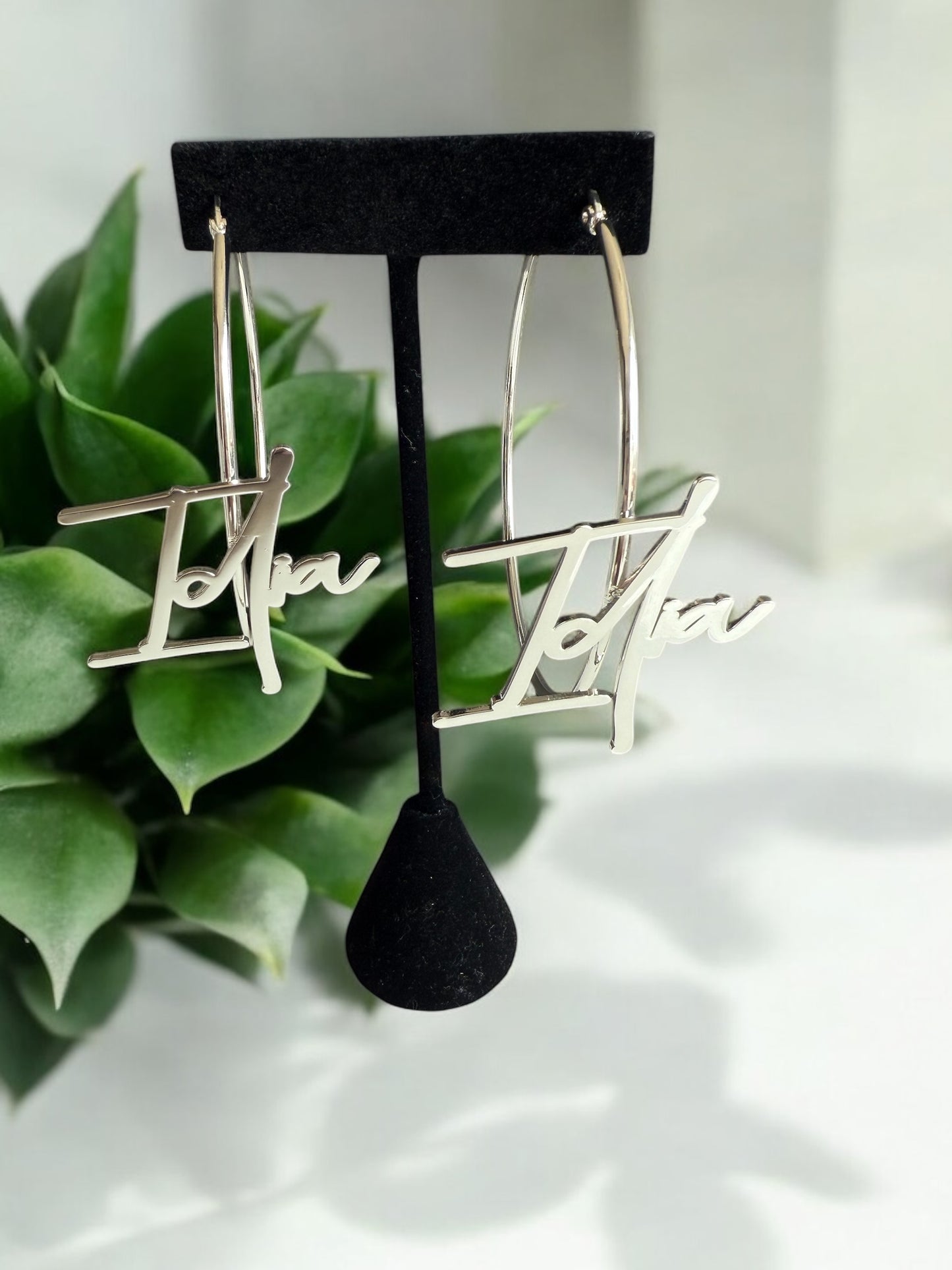 Name Hoop Earrings My Store 