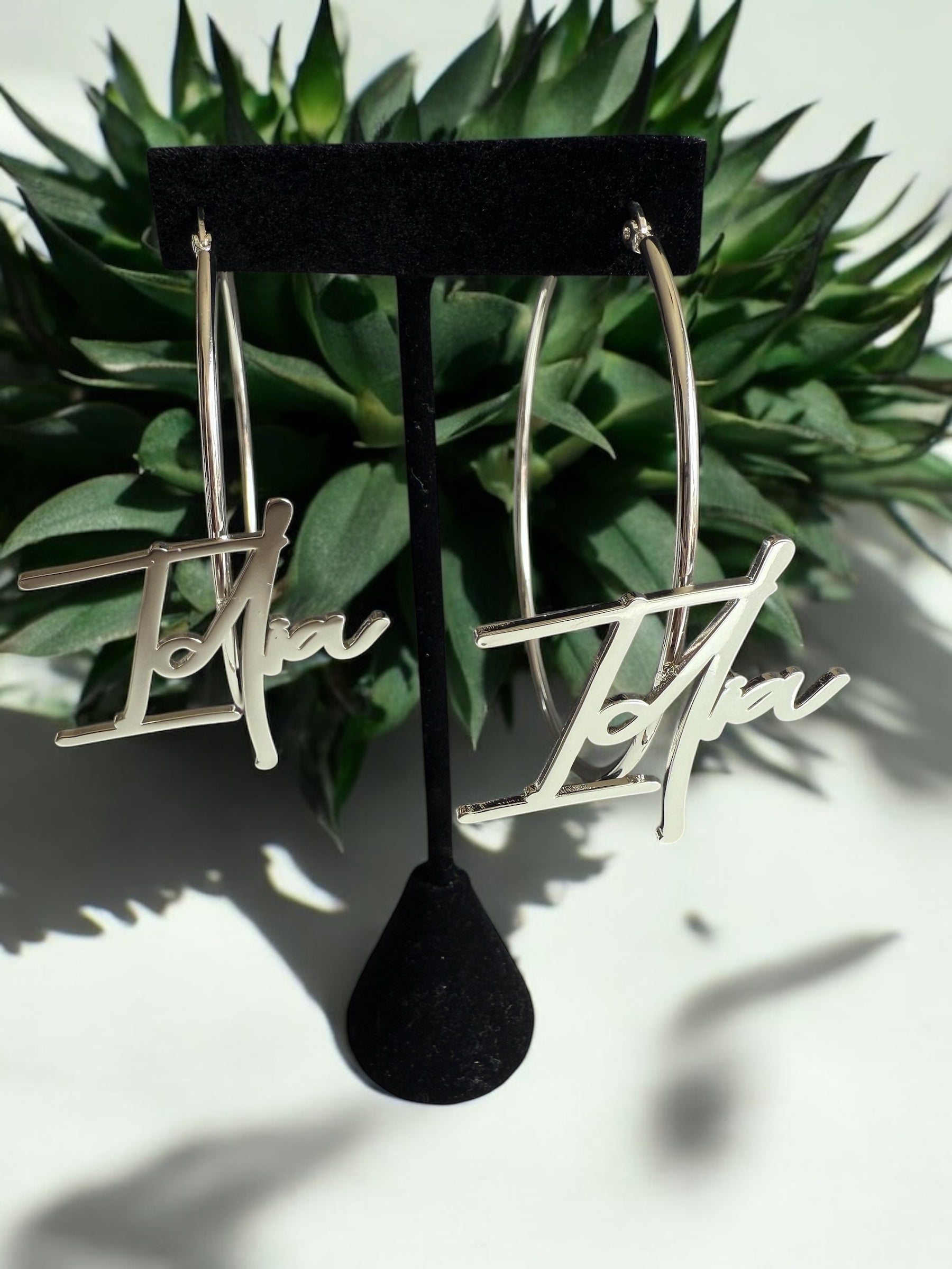 Name Hoop Earrings My Store 