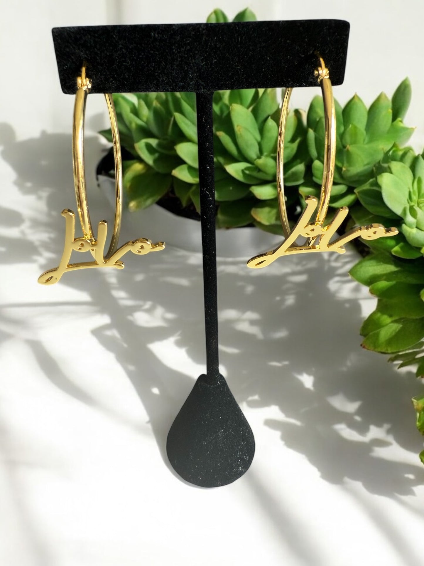 Name Hoop Earrings My Store 